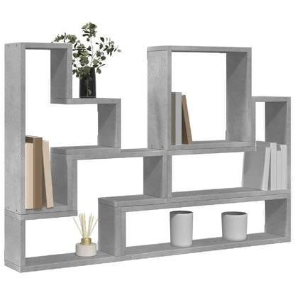vidaXL Wandregal Betongrau 96x12x64 cm Holzwerkstoff