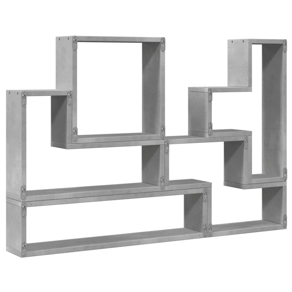 vidaXL Wandregal Betongrau 96x12x64 cm Holzwerkstoff