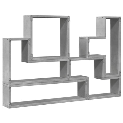 vidaXL Wandregal Betongrau 96x12x64 cm Holzwerkstoff