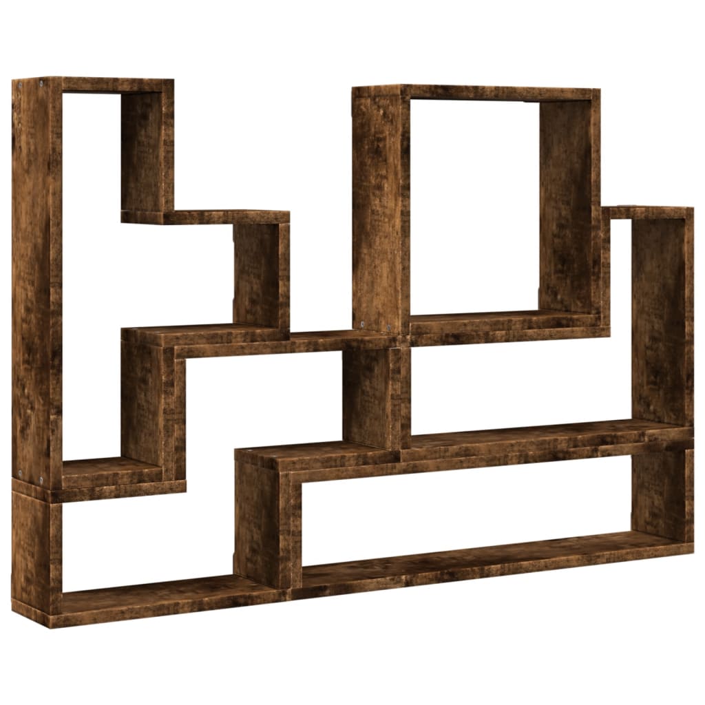 vidaXL Étagère murale chêne fumé 96x12x64 cm en bois d'ingénierie