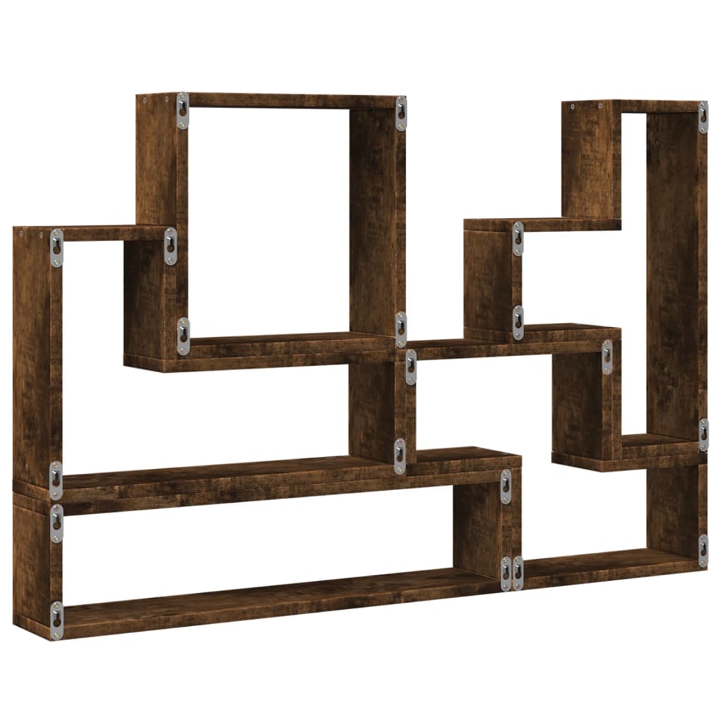vidaXL Étagère murale chêne fumé 96x12x64 cm en bois d'ingénierie