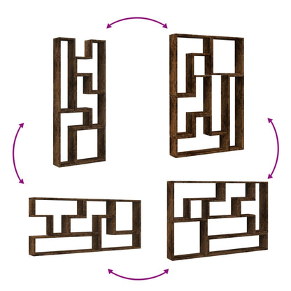 vidaXL Étagère murale chêne fumé 96x12x64 cm en bois d'ingénierie