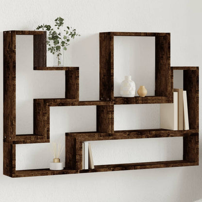 vidaXL Étagère murale chêne fumé 96x12x64 cm en bois d'ingénierie
