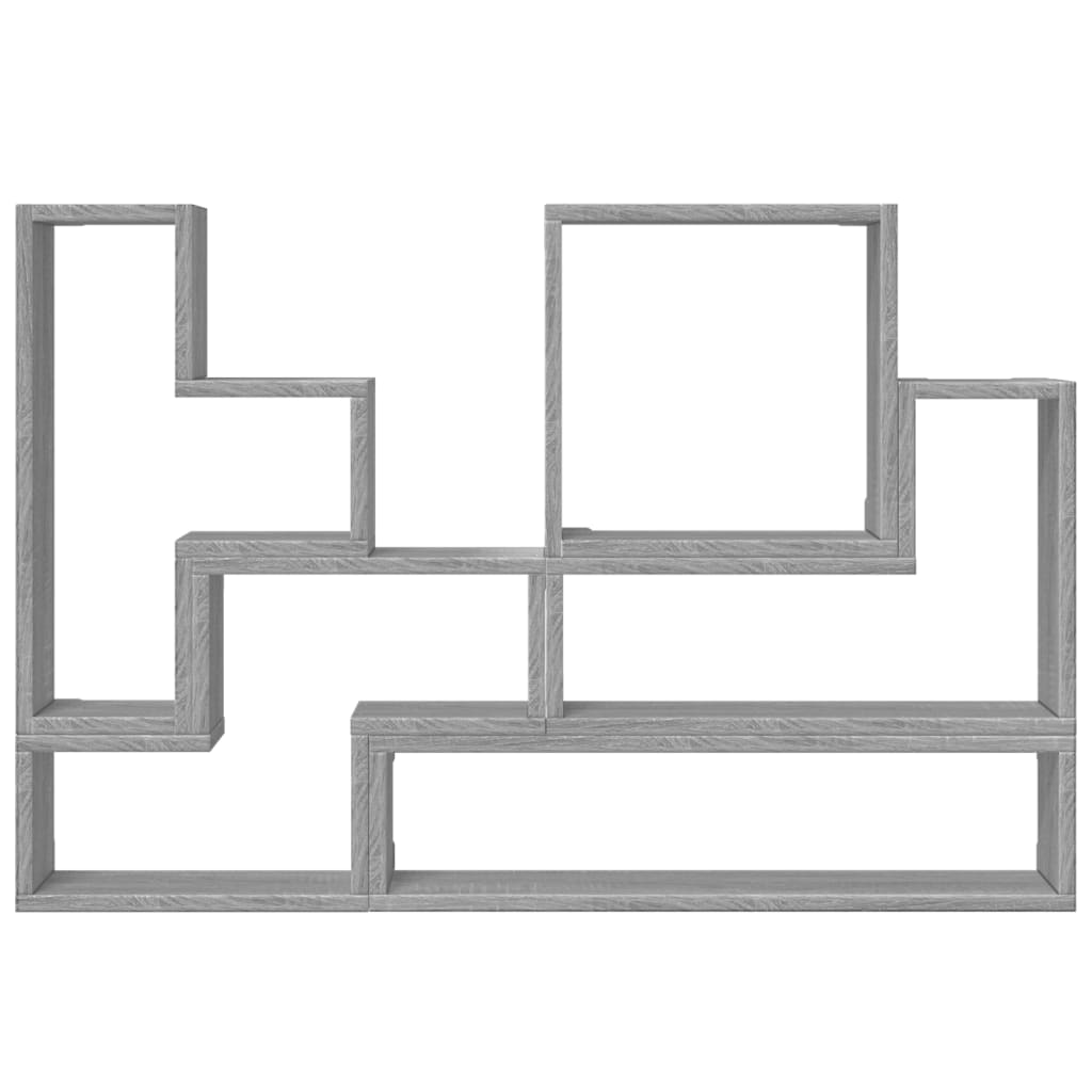vidaXL Wandregal Grau Sonoma 96x12x64 cm Holzwerkstoff