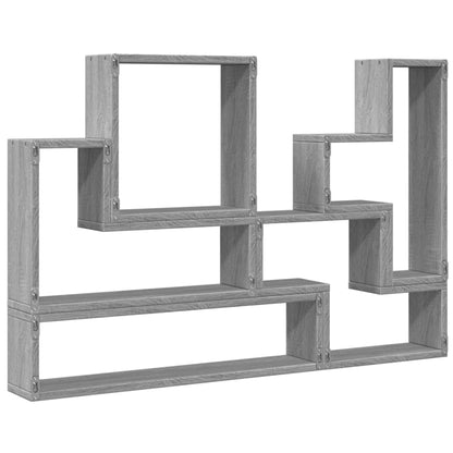 vidaXL Wandregal Grau Sonoma 96x12x64 cm Holzwerkstoff