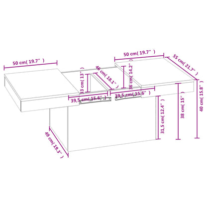 vidaXL Couchtisch Betongrau 100x55x40 cm Holzwerkstoff