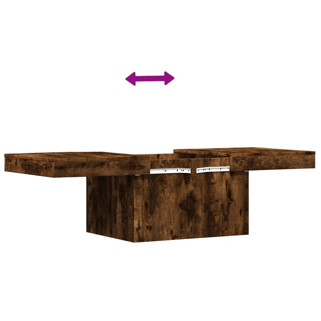 vidaXL Table basse chêne fumé 100x55x40 cm Bois d'ingénierie