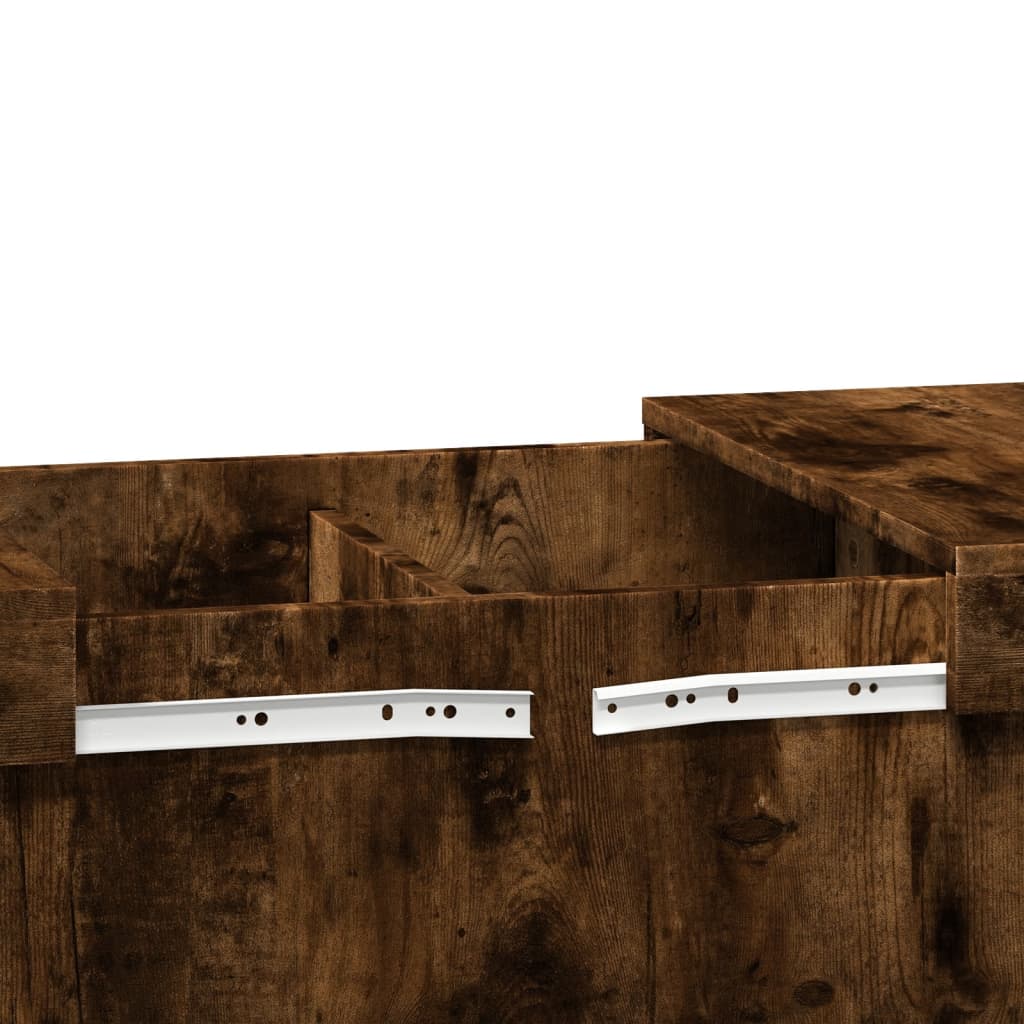 vidaXL Table basse chêne fumé 100x55x40 cm Bois d'ingénierie