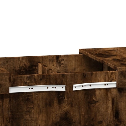 vidaXL Table basse chêne fumé 100x55x40 cm Bois d'ingénierie