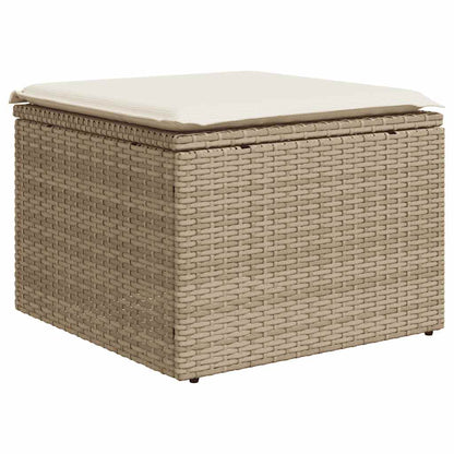 vidaXL Ensemble de canapés de jardin 4 pcs avec coussins en résine tressée beige