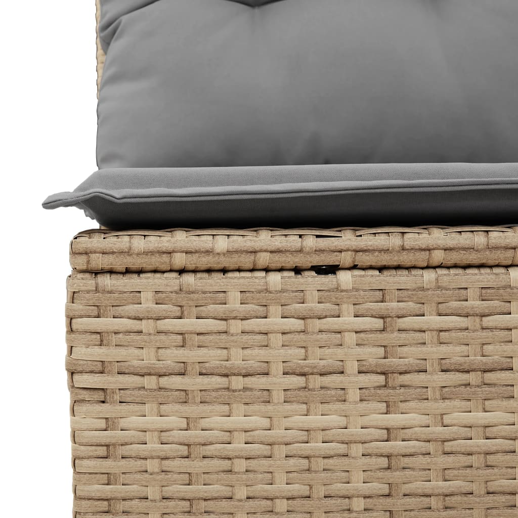 vidaXL Ensemble de canapés de jardin 4 pcs avec coussins en résine tressée beige