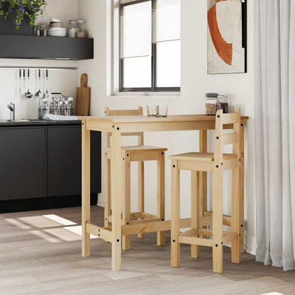 vidaXL Tabourets de bar 2 pcs Bois de pin massif
