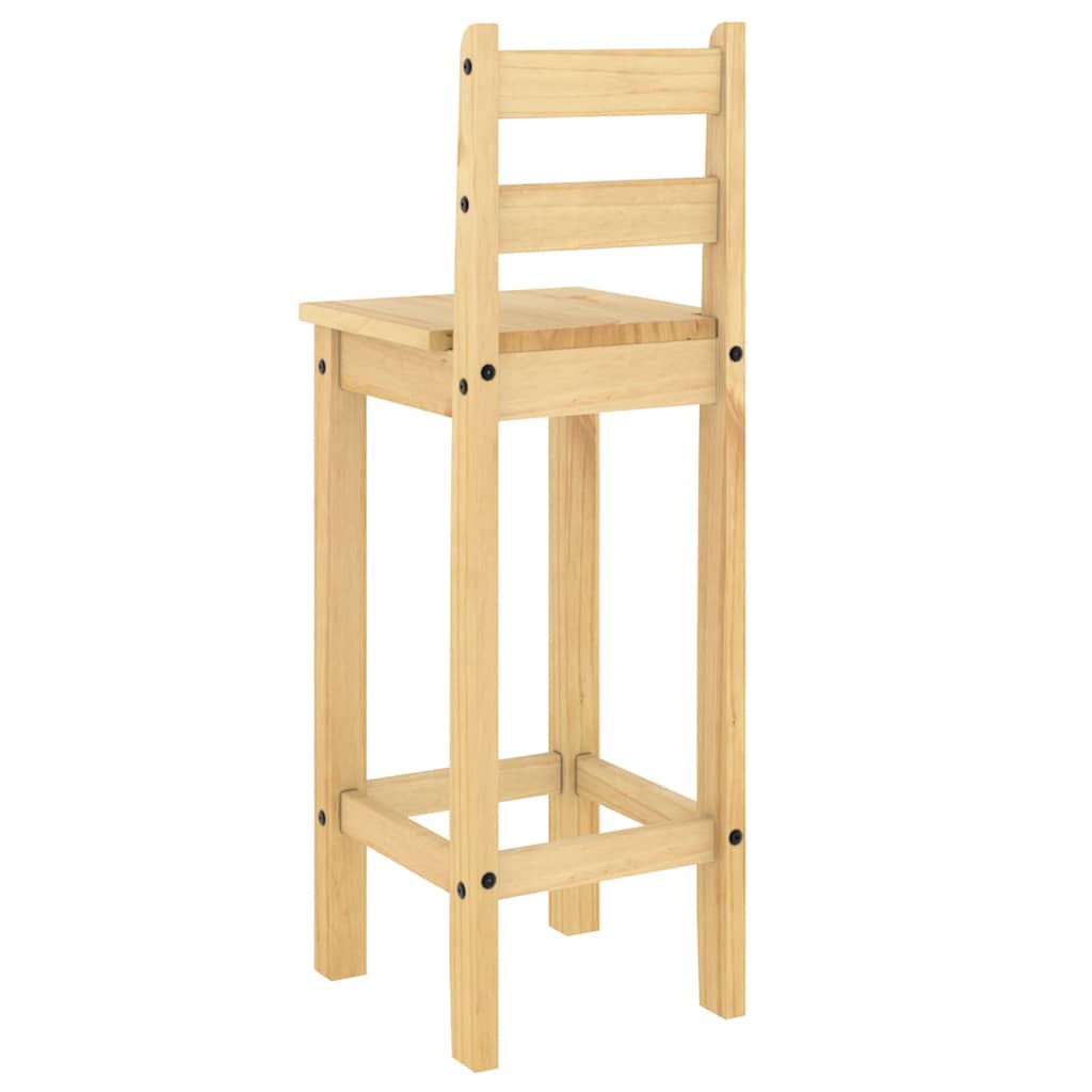 vidaXL Tabourets de bar 2 pcs Bois de pin massif