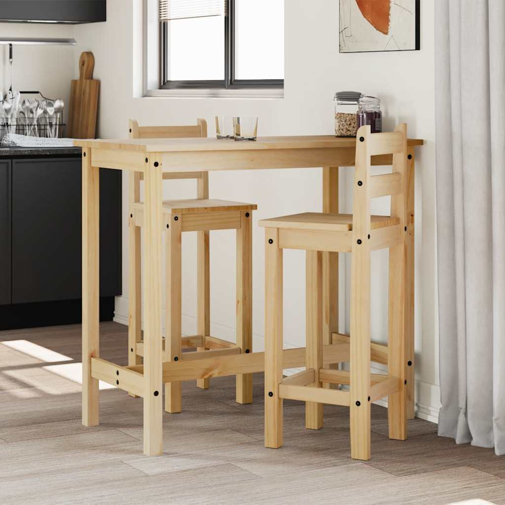 vidaXL Tabourets de bar 2 pcs Bois de pin massif