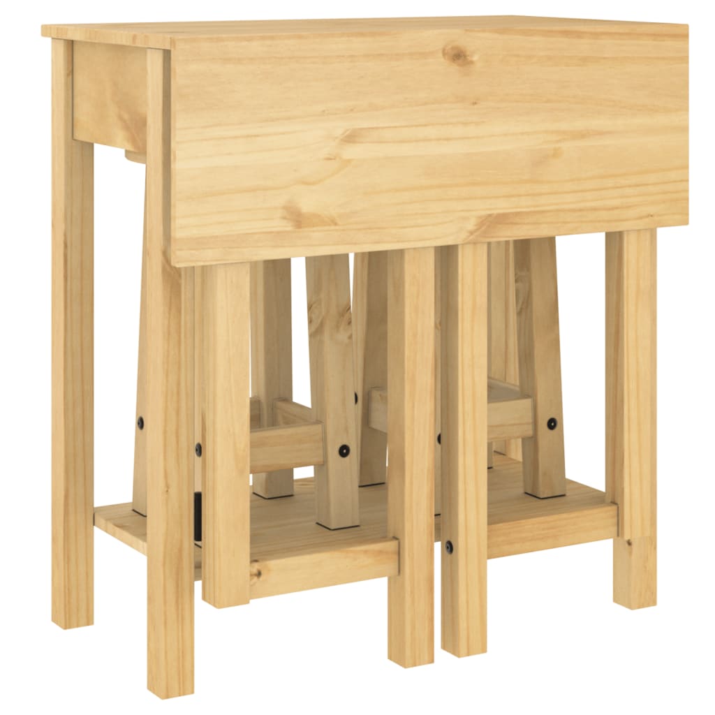 vidaXL 3-tlg. Bar-Set Massivholz Kiefer