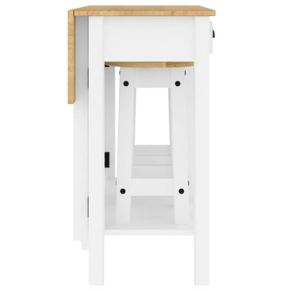 vidaXL 3-tlg. Bar-Set Weiß Massivholz Kiefer