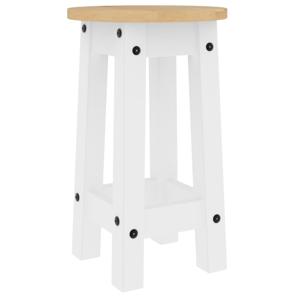 vidaXL 3-tlg. Bar-Set Weiß Massivholz Kiefer