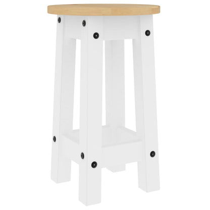 vidaXL 3-tlg. Bar-Set Weiß Massivholz Kiefer