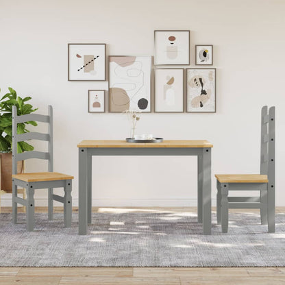 vidaXL Chaises de salle à manger 2 pcs Corona Gris 42x47x107 cm Bois de pin massif