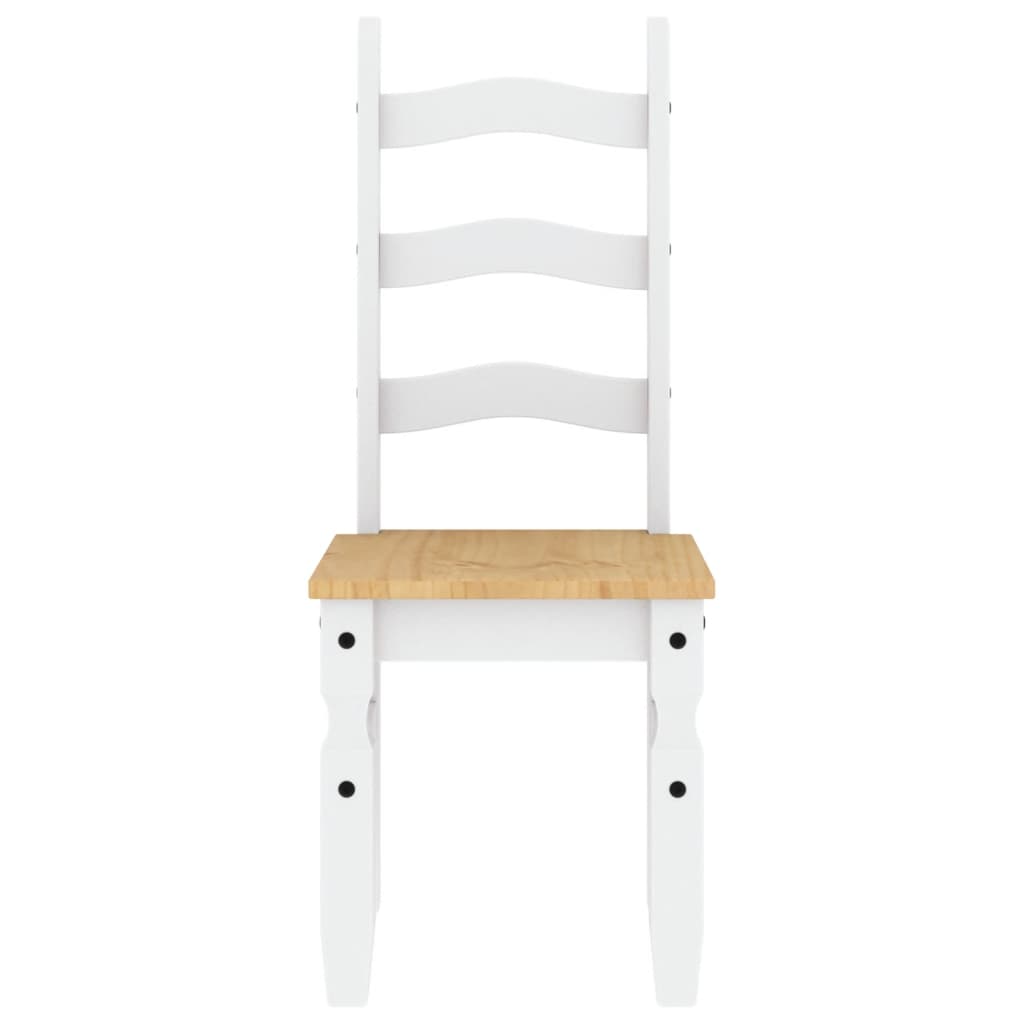 vidaXL Chaises de salle à manger 2 pcs Corona Blanc 42x47x107 cm Pin massif