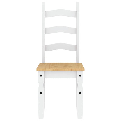 vidaXL Chaises de salle à manger 2 pcs Corona Blanc 42x47x107 cm Pin massif