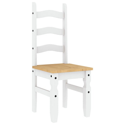 vidaXL Chaises de salle à manger 2 pcs Corona Blanc 42x47x107 cm Pin massif