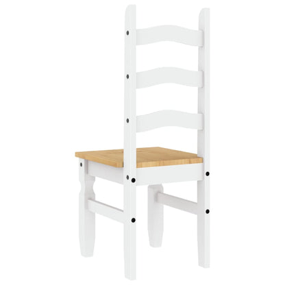 vidaXL Chaises de salle à manger 2 pcs Corona Blanc 42x47x107 cm Pin massif
