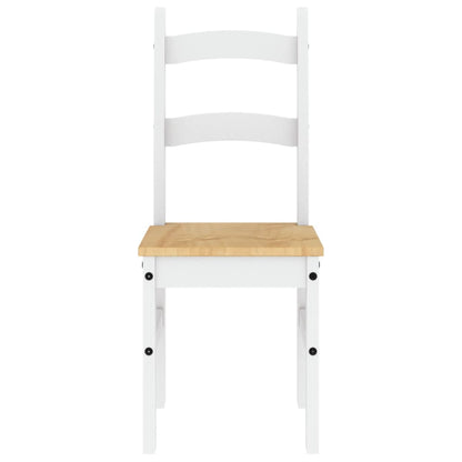 vidaXL Essstühle 2 Stk. Weiß 40x46x99 cm Massivholz Kiefer