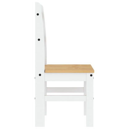 vidaXL Essstühle 2 Stk. Weiß 40x46x99 cm Massivholz Kiefer