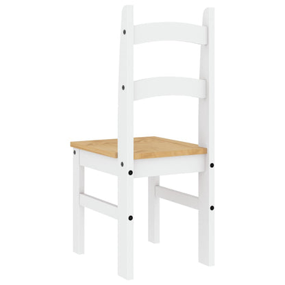 vidaXL Essstühle 2 Stk. Weiß 40x46x99 cm Massivholz Kiefer