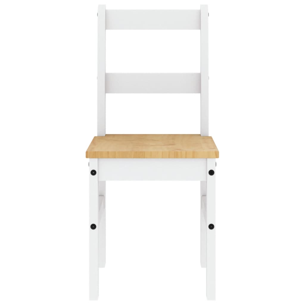 vidaXL Chaises de salle à manger 2 pcs Panama Blanc 40x46x90 cm Bois de pin massif