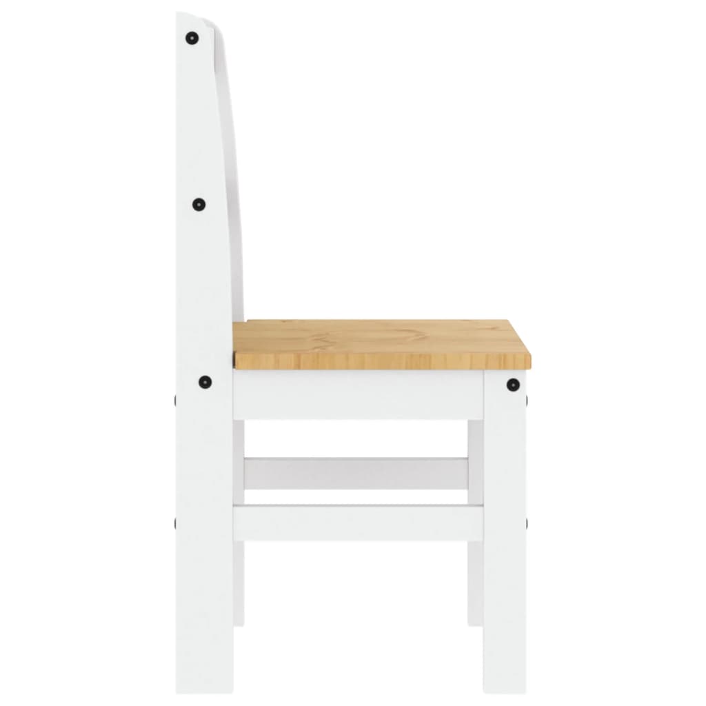 vidaXL Chaises de salle à manger 2 pcs Panama Blanc 40x46x90 cm Bois de pin massif