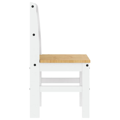 vidaXL Chaises de salle à manger 2 pcs Panama Blanc 40x46x90 cm Bois de pin massif