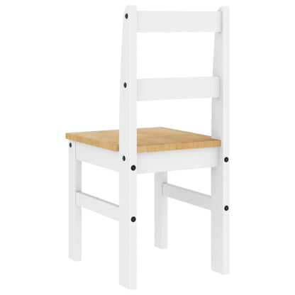 vidaXL Chaises de salle à manger 2 pcs Panama Blanc 40x46x90 cm Bois de pin massif