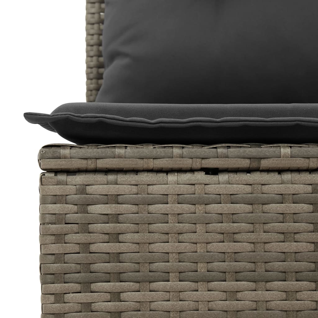 vidaXL Ensemble de canapés de jardin 5 pièces avec coussins en rotin synthétique gris