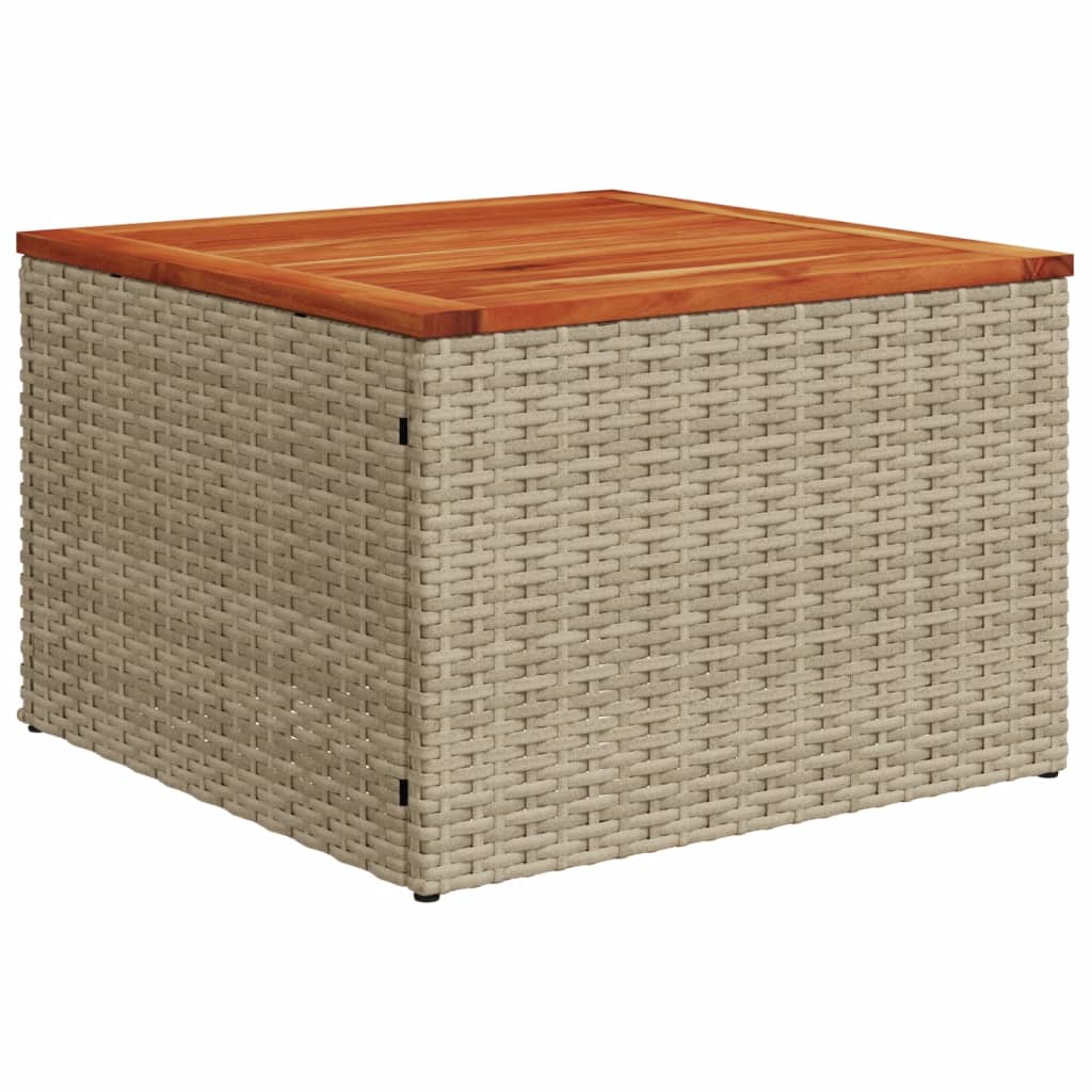 vidaXL Salon de jardin 6 pcs avec coussins beige résine tressée