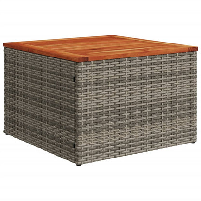 vidaXL Salon de jardin 9 pcs avec coussins Résine tressée Gris