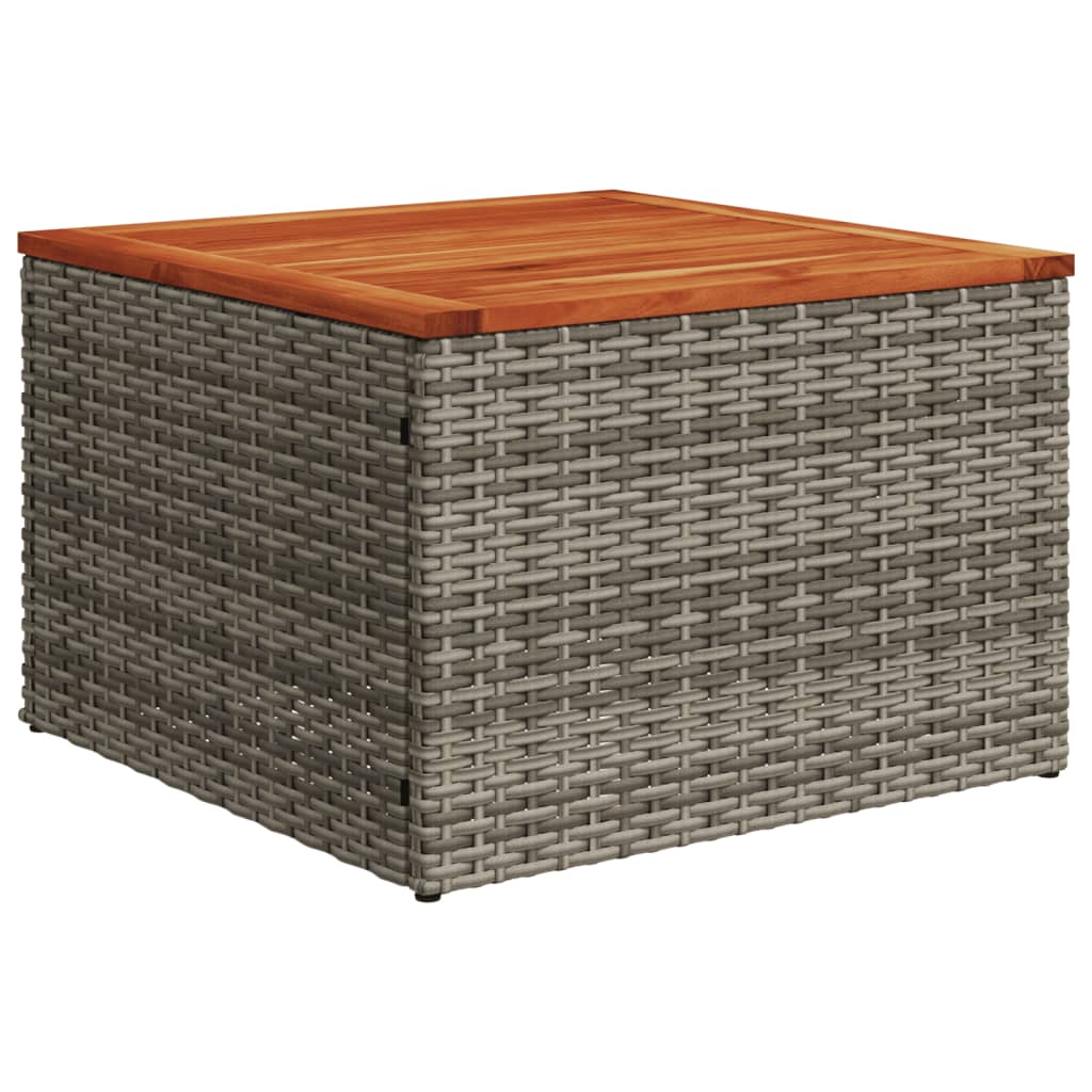 vidaXL Ensemble de canapés de jardin 7 pcs avec coussins Gris Résine tressée