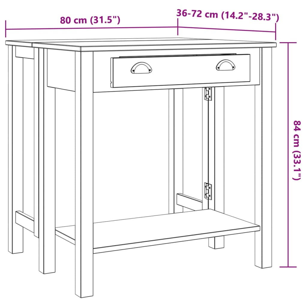 vidaXL 5-tlg. Bar-Set Weiß Massivholz Kiefer