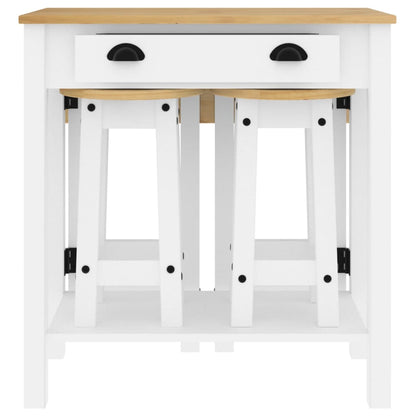 vidaXL 5-tlg. Bar-Set Weiß Massivholz Kiefer