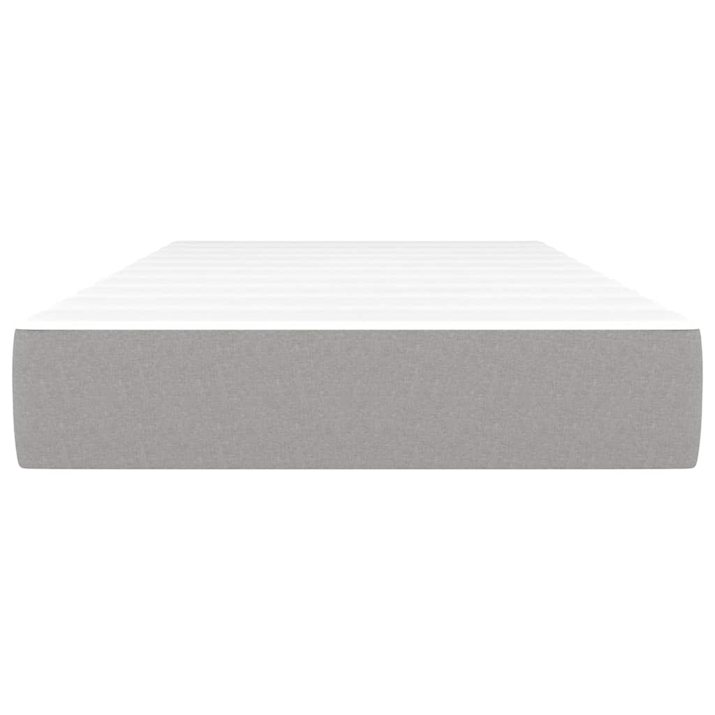 Taschenfederkernmatratze Mittel Hellgrau 120x190x20 cm Stoff