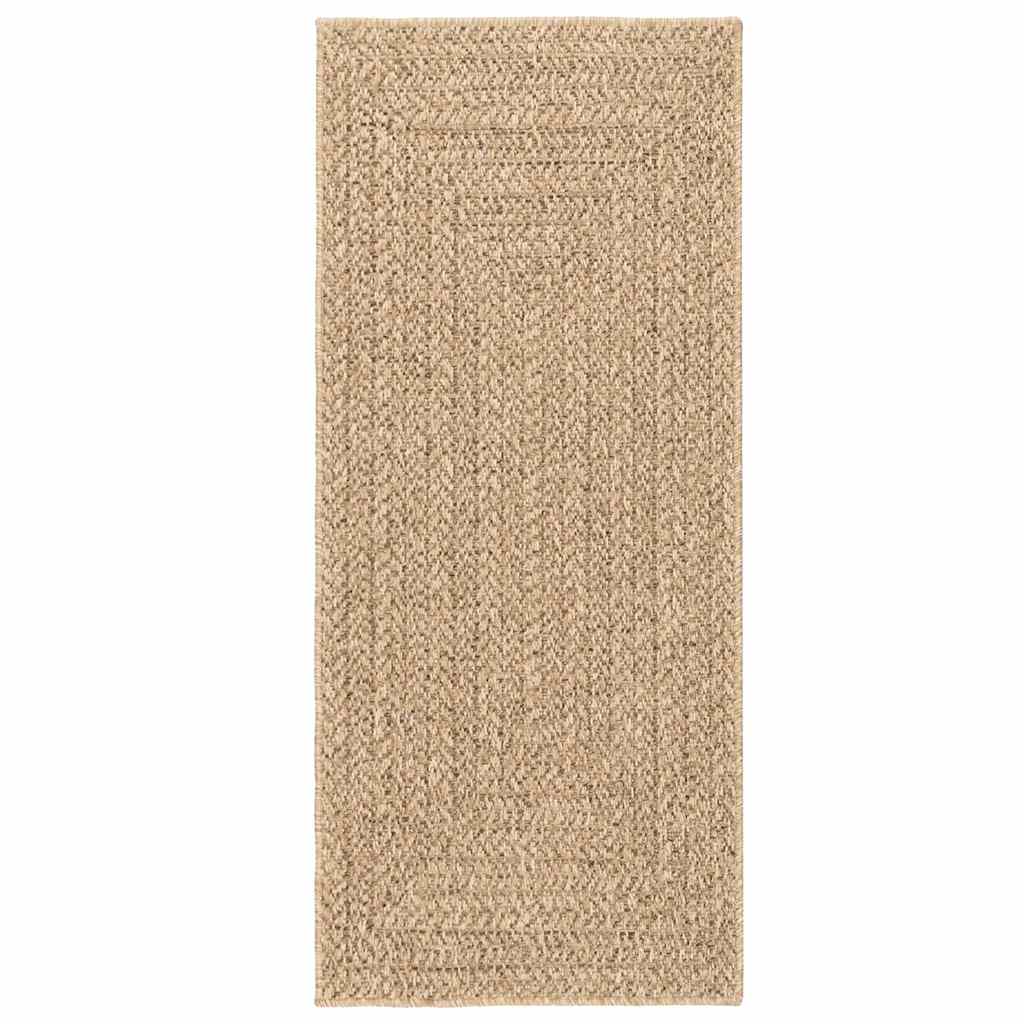 vidaXL Teppich ZIZUR 80x200 cm Jute-Optik Indoor und Outdoor