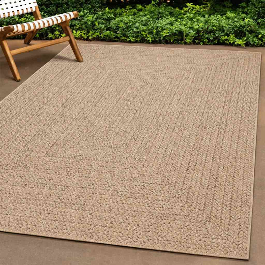 vidaXL Teppich ZIZUR 80x200 cm Jute-Optik Indoor und Outdoor