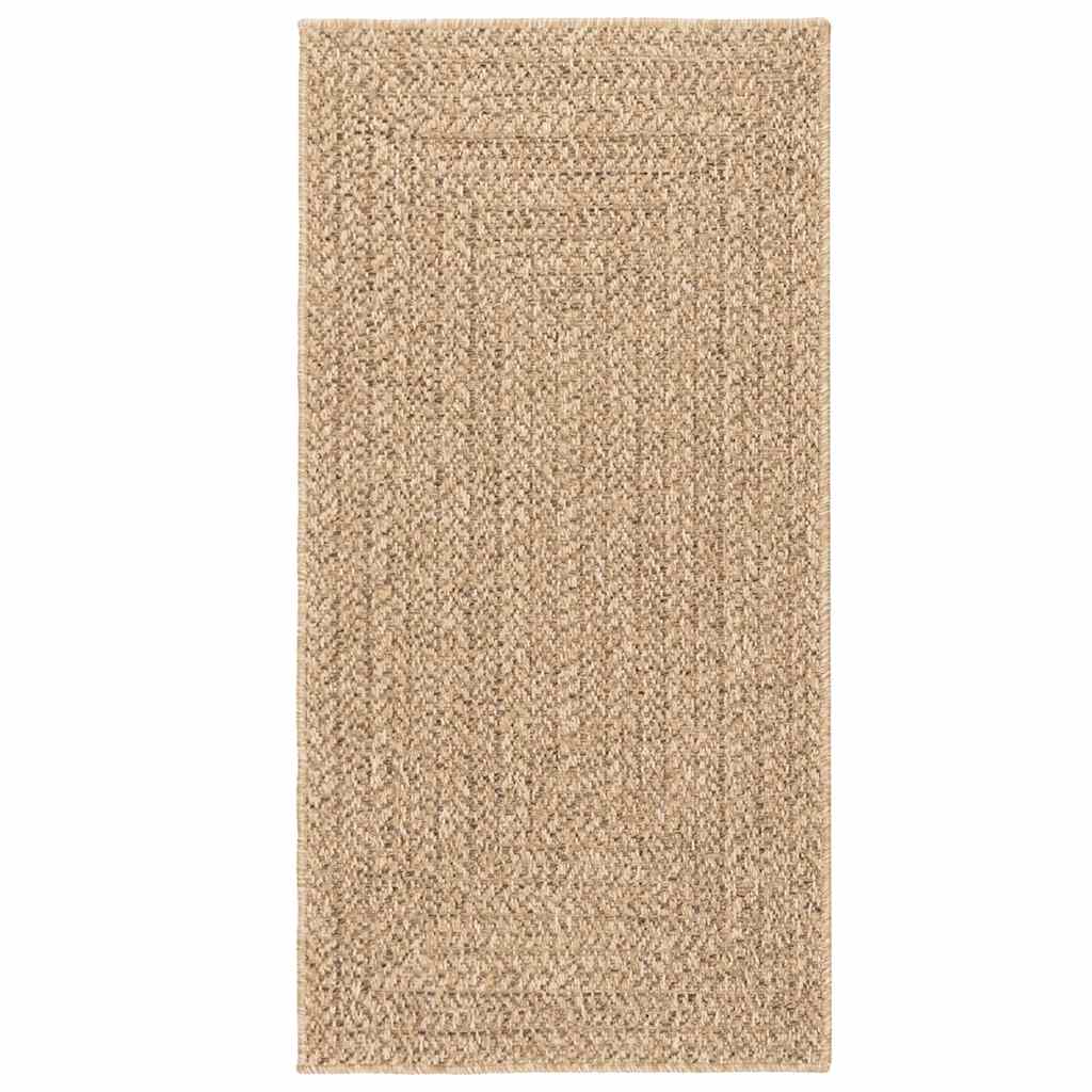 vidaXL Teppich ZIZUR 100x200 cm Jute-Optik Indoor und Outdoor