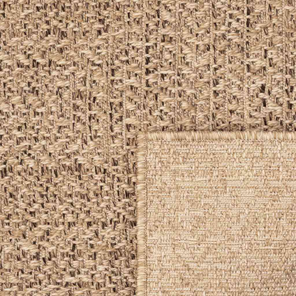 vidaXL Teppich ZIZUR 100x200 cm Jute-Optik Indoor und Outdoor