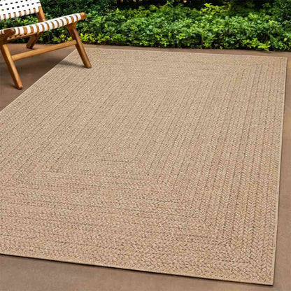 vidaXL Teppich ZIZUR 100x200 cm Jute-Optik Indoor und Outdoor