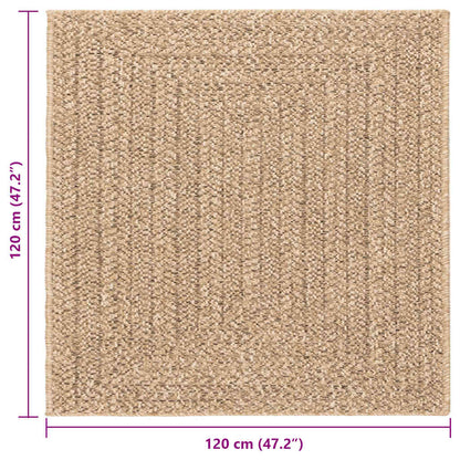 vidaXL Tapis ZIZUR 120x120 cm aspect jute Intérieur et extérieur