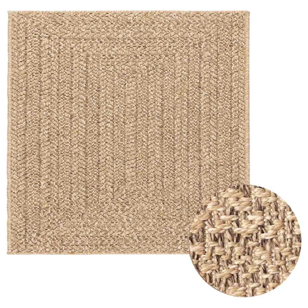 vidaXL Tapis ZIZUR 200x200 cm aspect jute Intérieur et extérieur