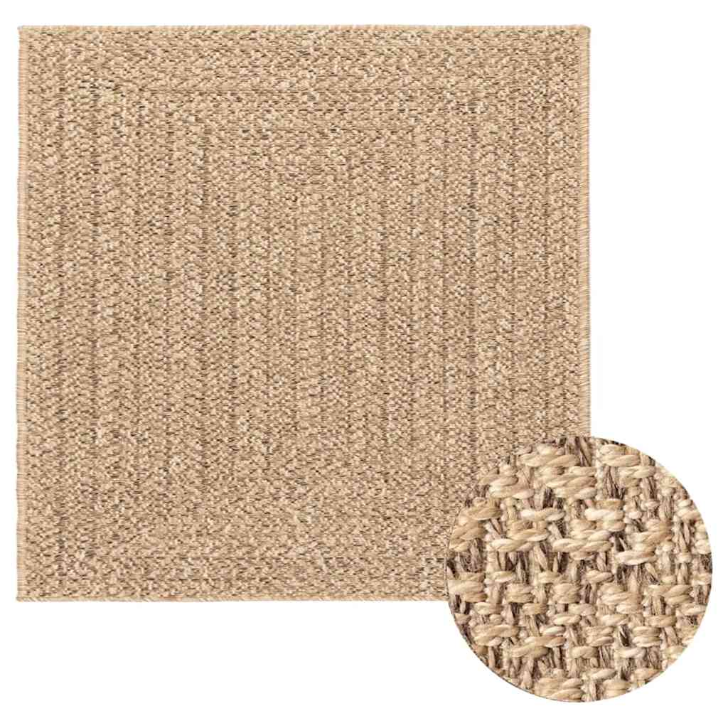 vidaXL Tapis ZIZUR 240x240 cm Aspect jute Intérieur et extérieur