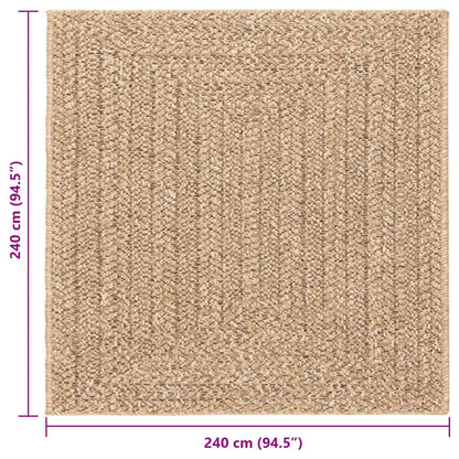 vidaXL Tapis ZIZUR 240x240 cm Aspect jute Intérieur et extérieur